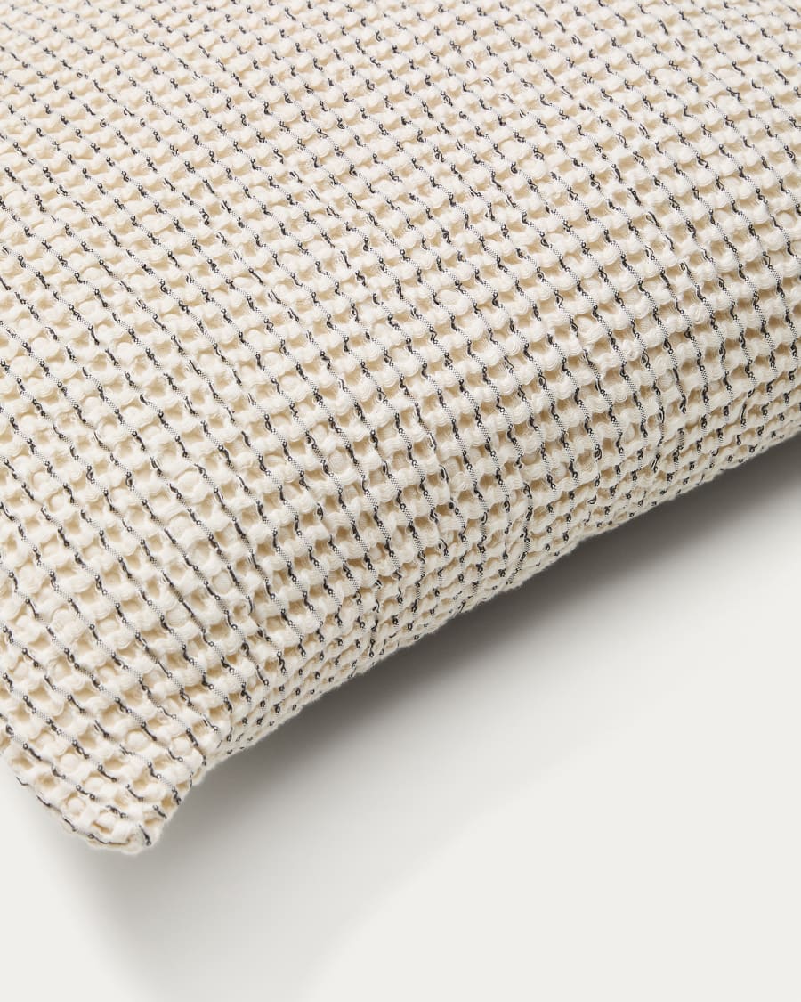 2er-Kissenset Mabile 100% Baumwolle Jacquard gestreift in Blau 50 x 50 cm