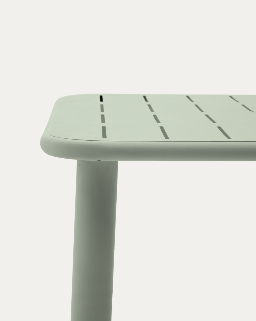 Brai outdoor table in turquoise galvanised steel 180 x 90cm