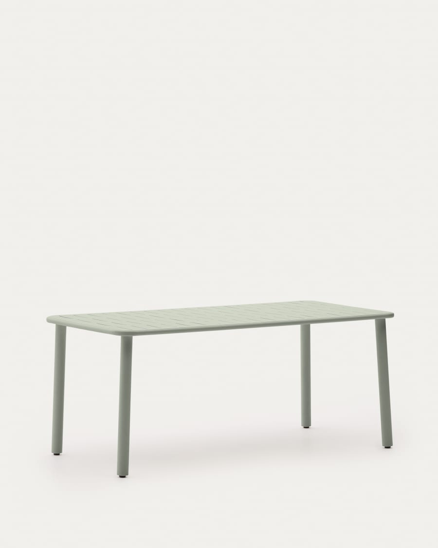 Brai outdoor table in turquoise galvanised steel 180 x 90cm