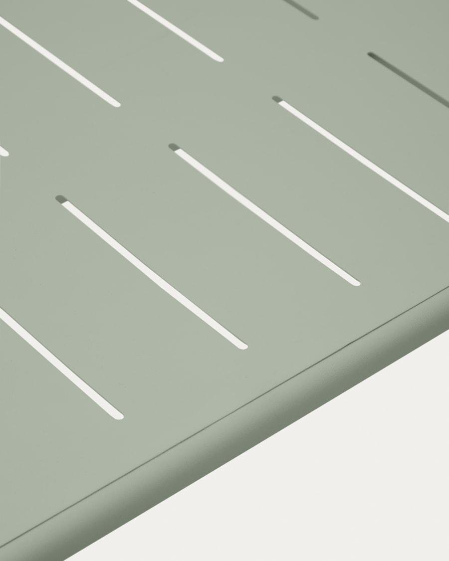 Brai outdoor table in turquoise galvanised steel 180 x 90cm
