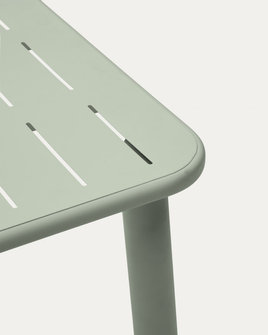 Brai outdoor table in turquoise galvanised steel 180 x 90cm