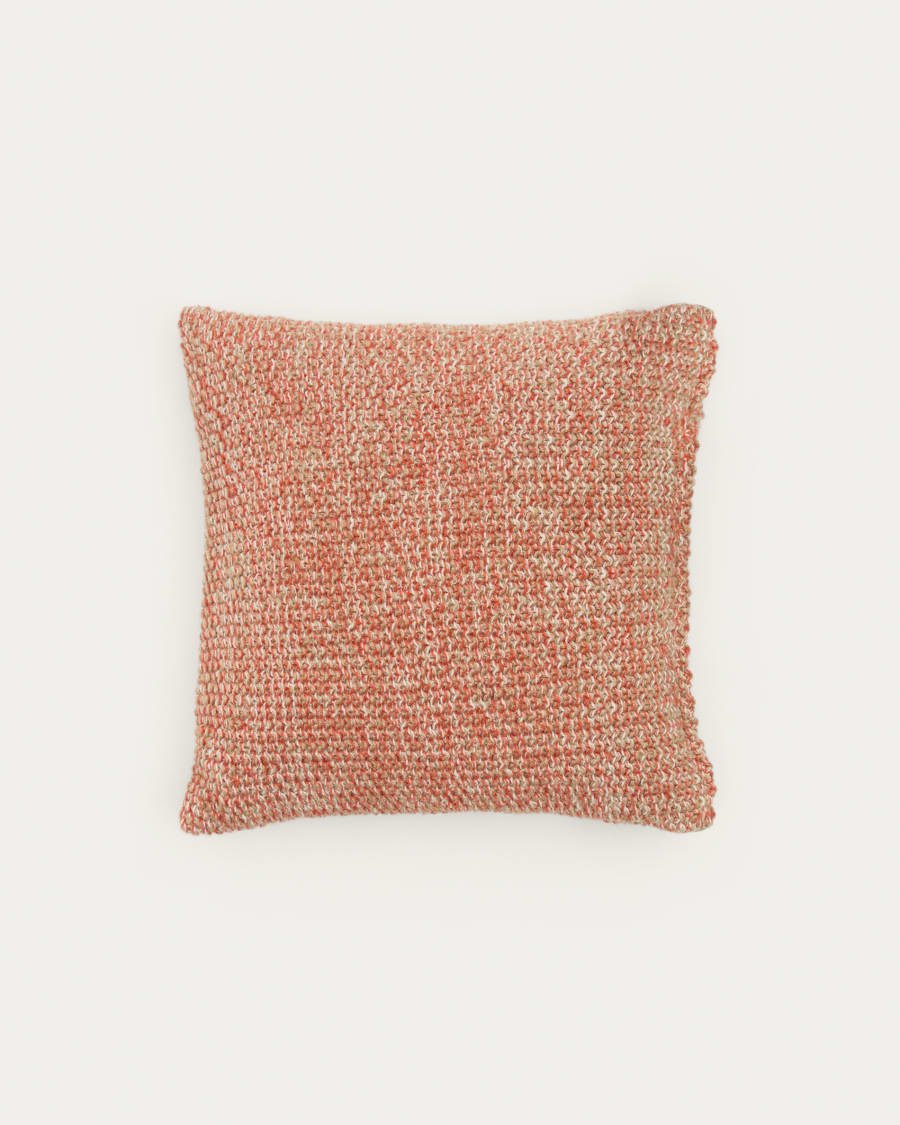 Tivra beige cotton and jute cushion cover 45 x 45cm