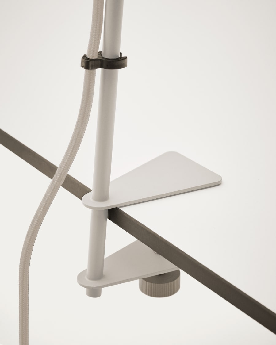 Schreibtischlampe mit Klemme Jula aus grauem Metall