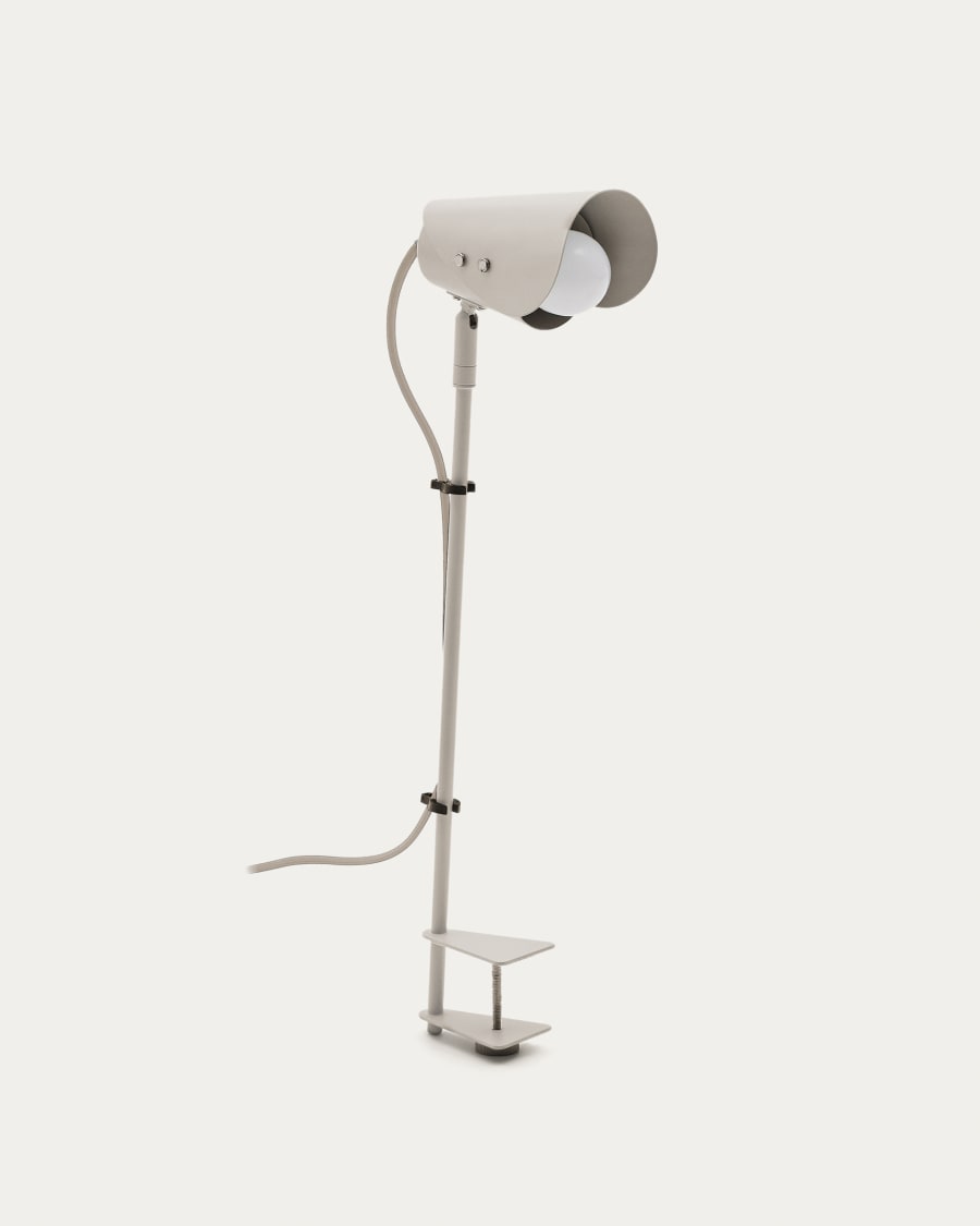 Schreibtischlampe mit Klemme Jula aus grauem Metall