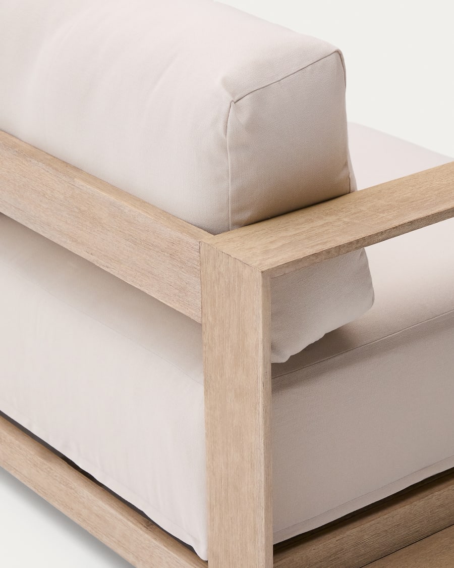 Ambra 3-seater sofa in solid acacia wood with light finish 249cm FSC 100%