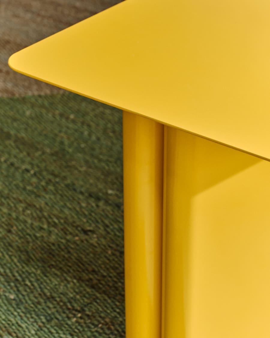 Arvin yellow iron side table 42 x 42cm