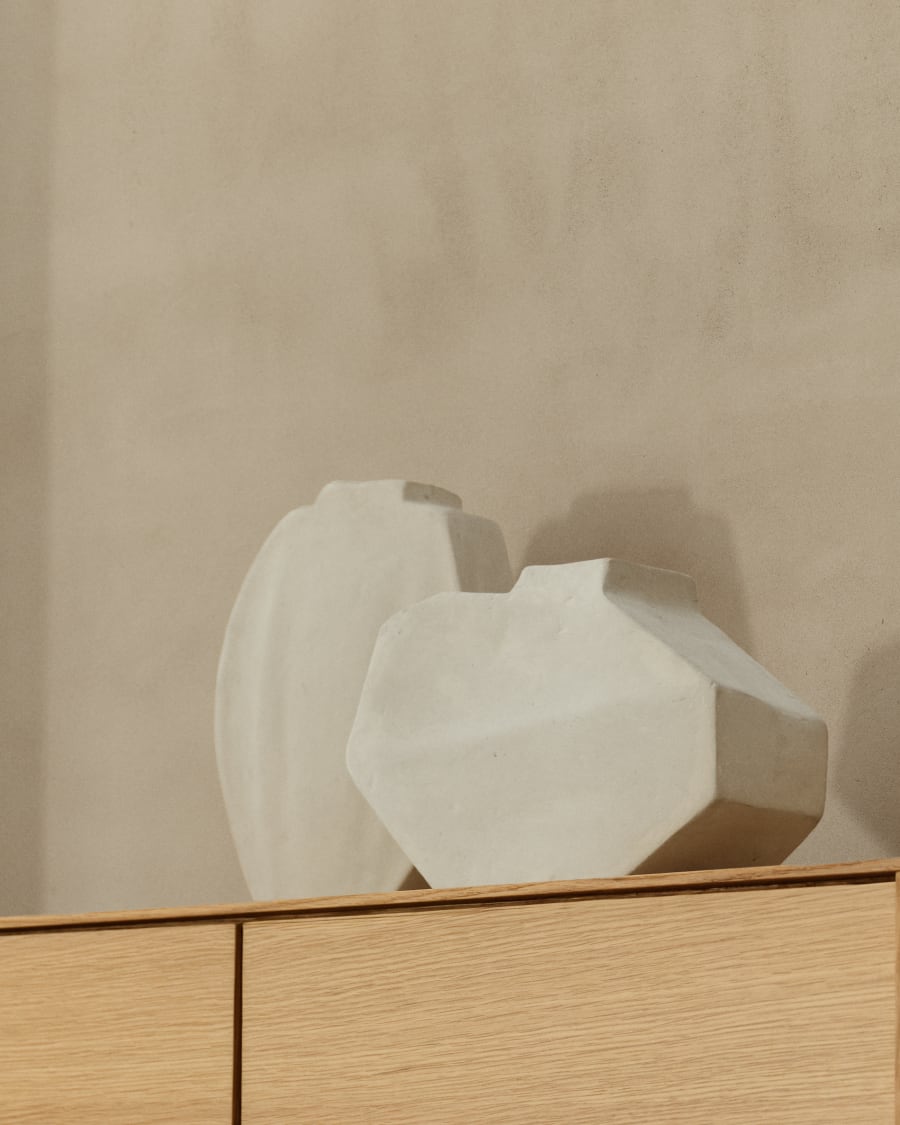 Lahara grey papier-mâché vase 32cm