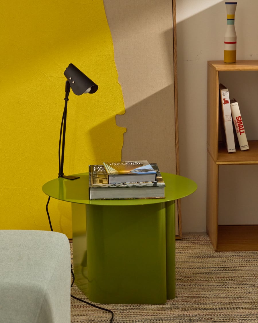 Schreibtischlampe mit Klemme Jula aus schwarzem Metall