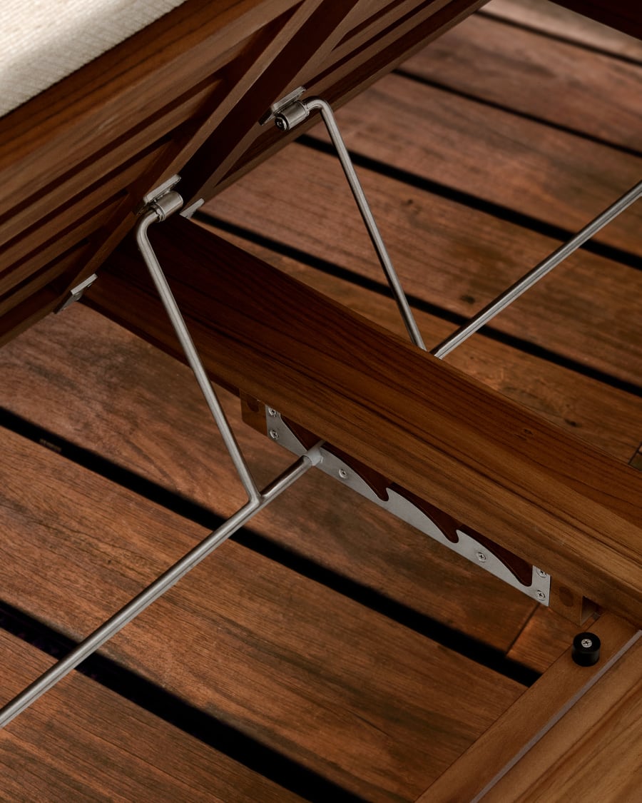 Turqueta double sun lounger made of FSC 100% solid teak wood