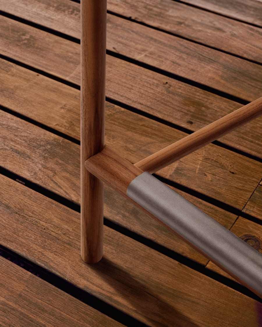 Turqueta outdoor stool made of FSC 100% solid teak wood, height 65cm
