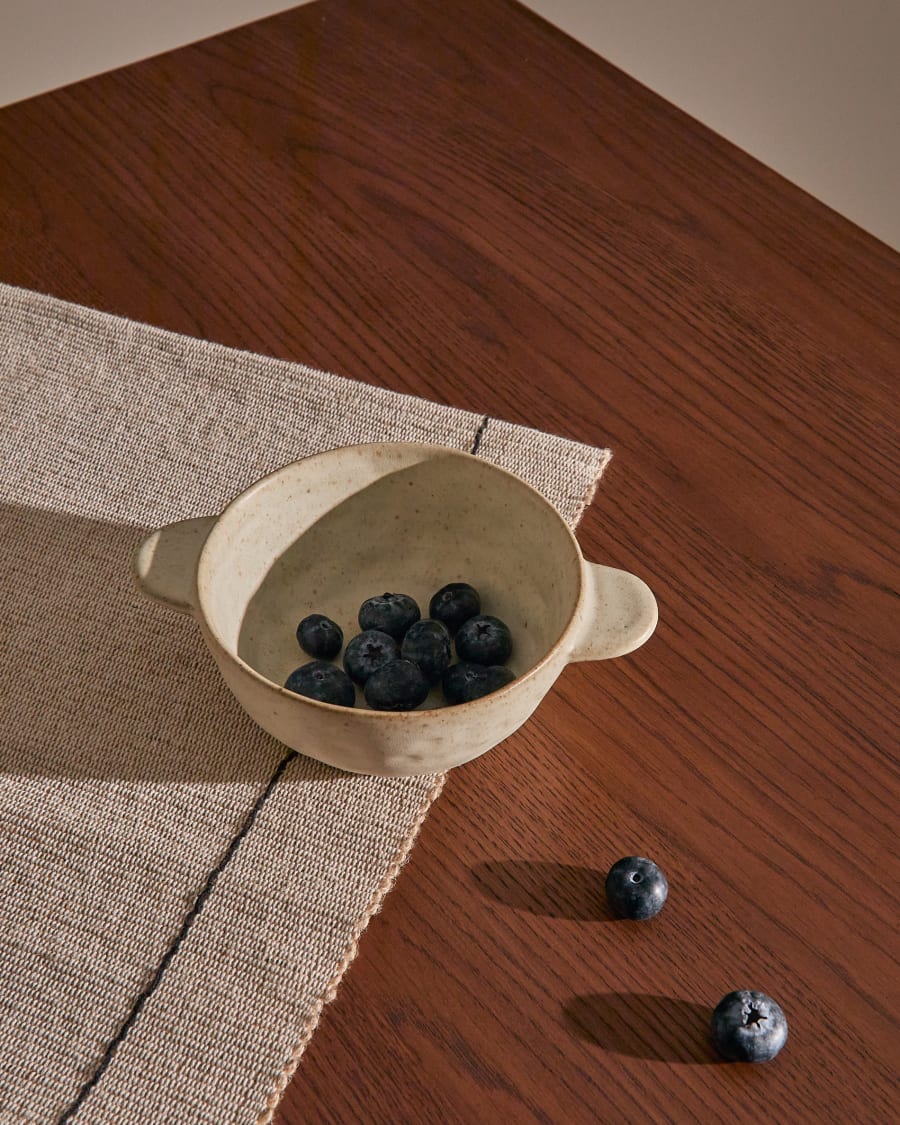 Zunel beige ceramic bowl