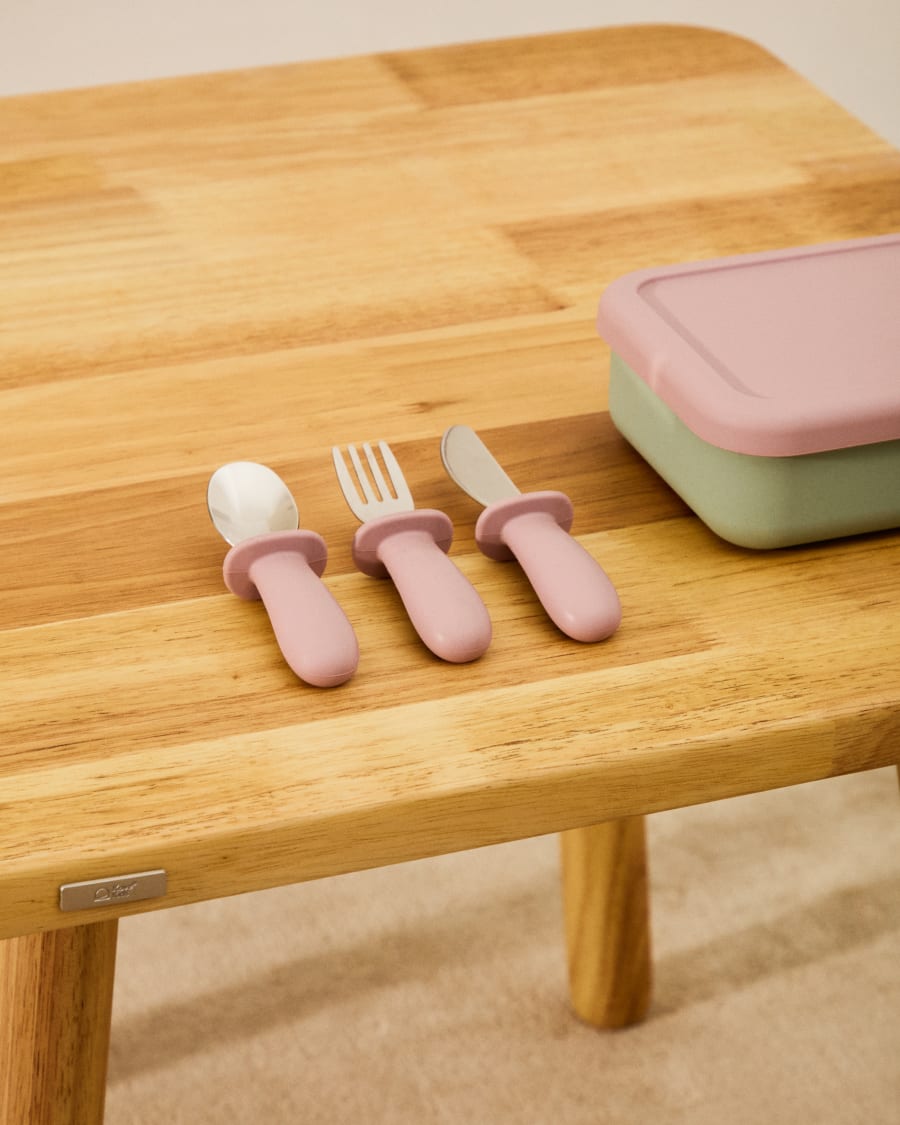 Lili lunch box in pink and turquoise silicone