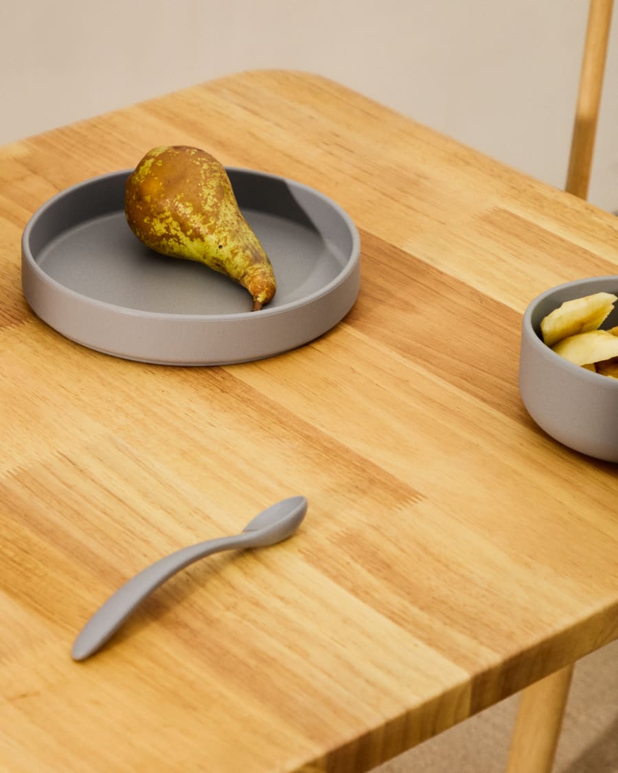 Set Lili aus Teller und Schüssel aus Silikon blau
