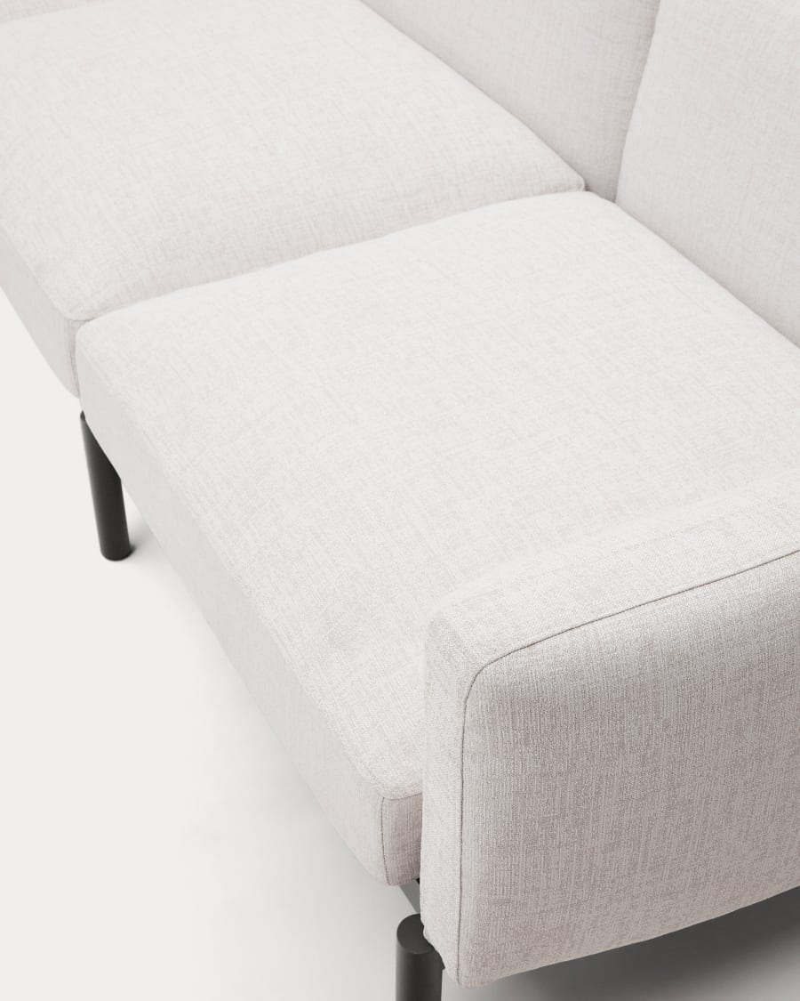 Sorells outdoor modular 5-seater corner sofa with beige upholstery and grey aluminium 276 x 191.5cm