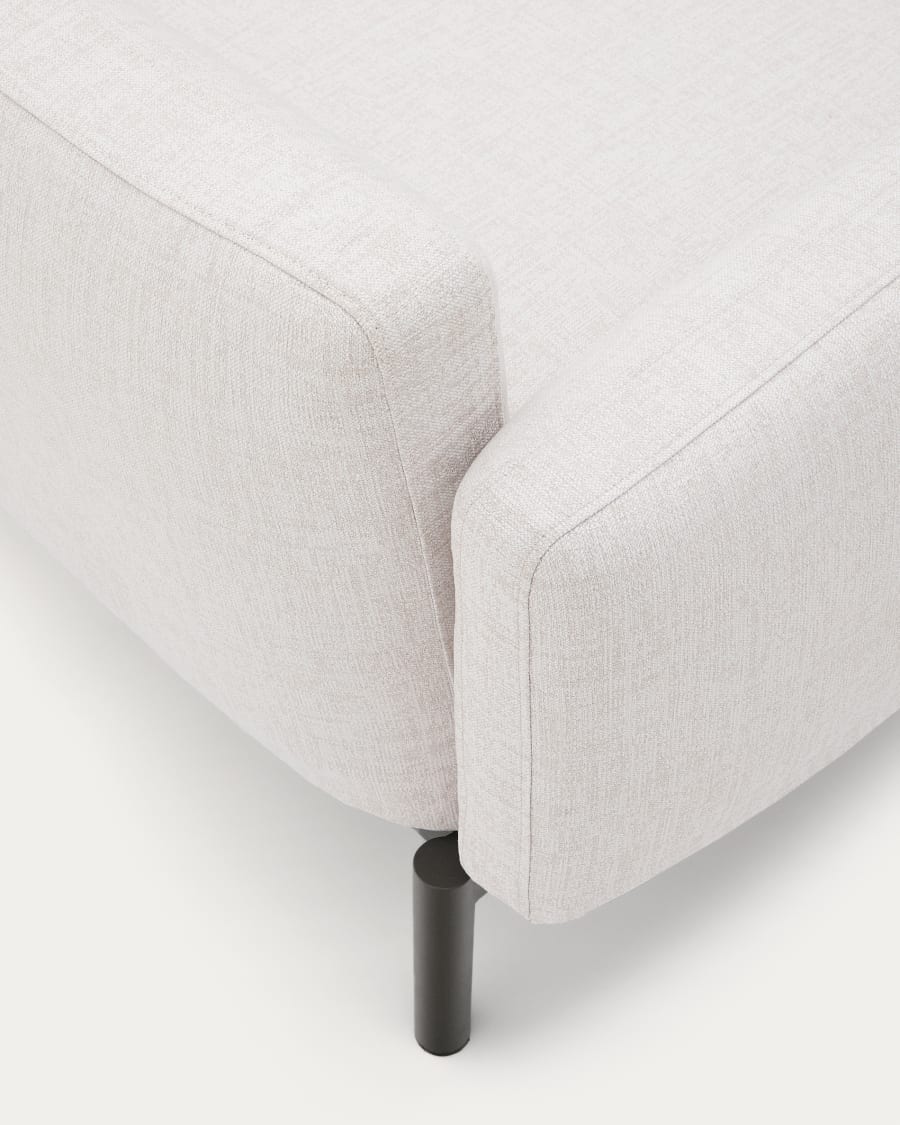 Sorells outdoor modular 5-seater corner sofa with beige upholstery and grey aluminium 276 x 191.5cm