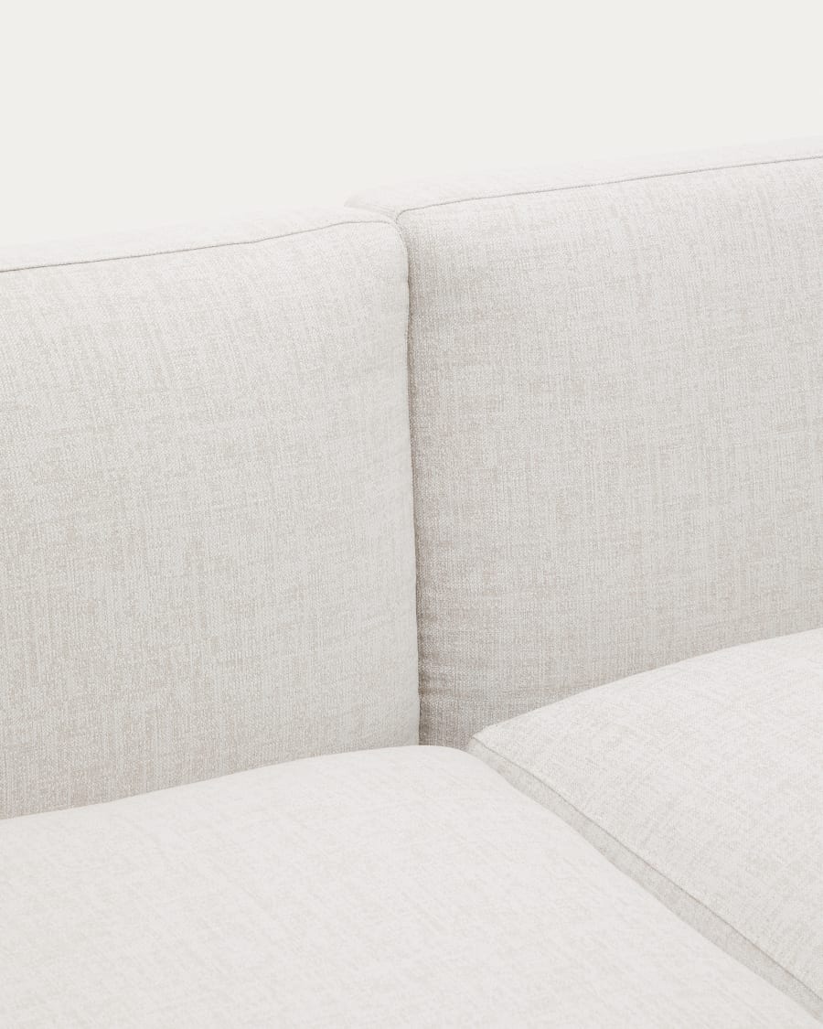 Sorells outdoor modular 5-seater corner sofa with beige upholstery and grey aluminium 276 x 191.5cm