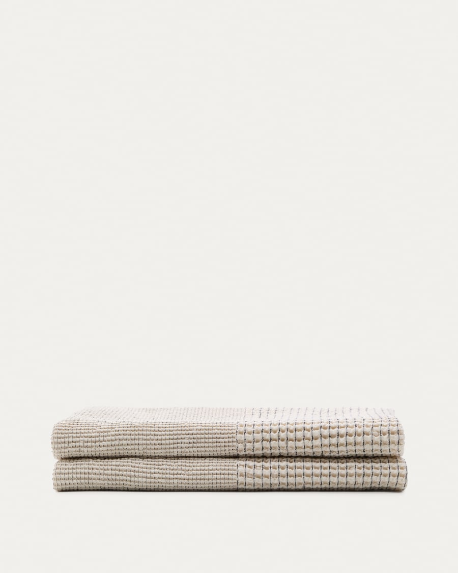 Mabile blue striped jacquard 100% cotton bedspread for 90/135cm bed
