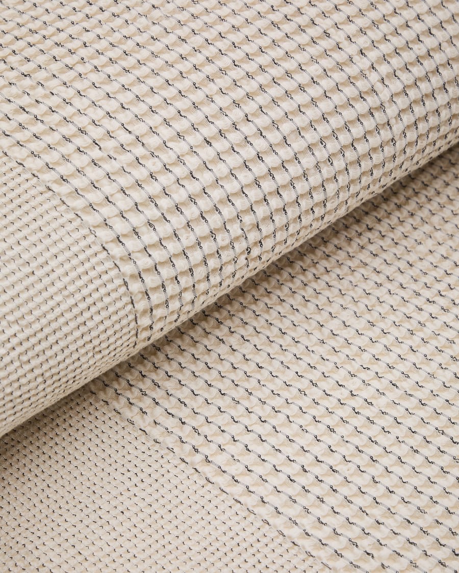 Mabile blue striped jacquard 100% cotton bedspread for 90/135cm bed