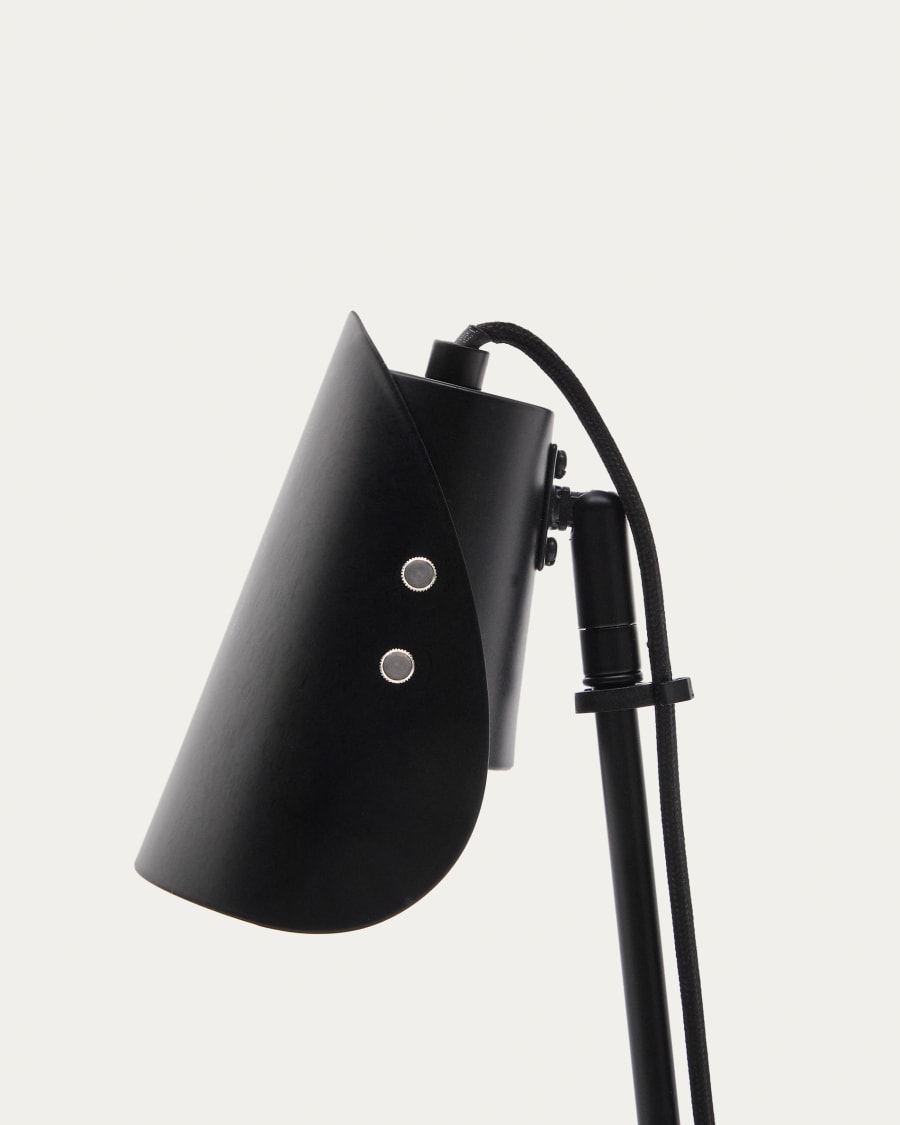 Schreibtischlampe mit Klemme Jula aus schwarzem Metall