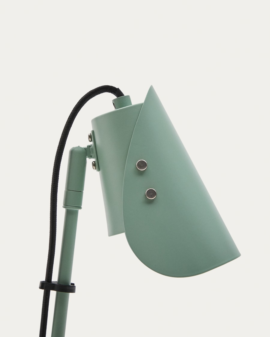 Schreibtischlampe mit Klemme Jula aus grünem Metall