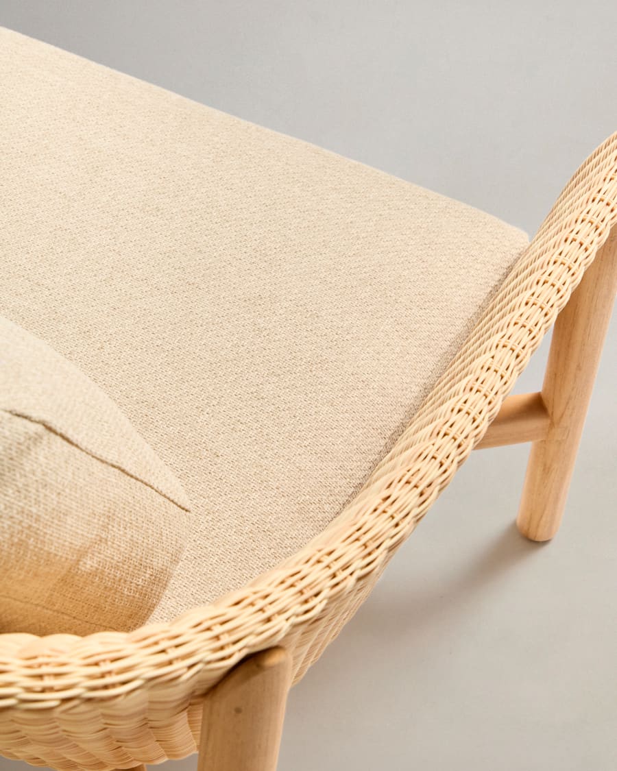 Galea armchair in FSC 100% solid teak wood and synthetic rattan