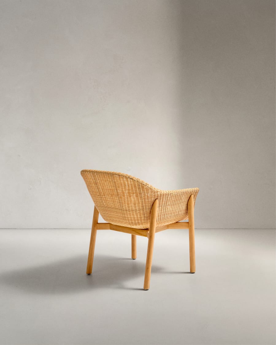 Galea chair in FSC 100% solid teak wood and synthetic rattan