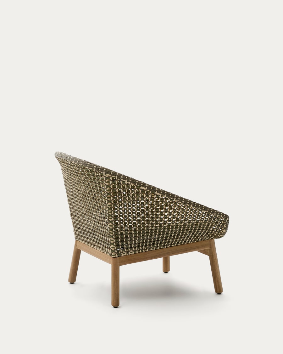 Olbia armchair made of synthetic rattan and FSC 100% solid teak wood