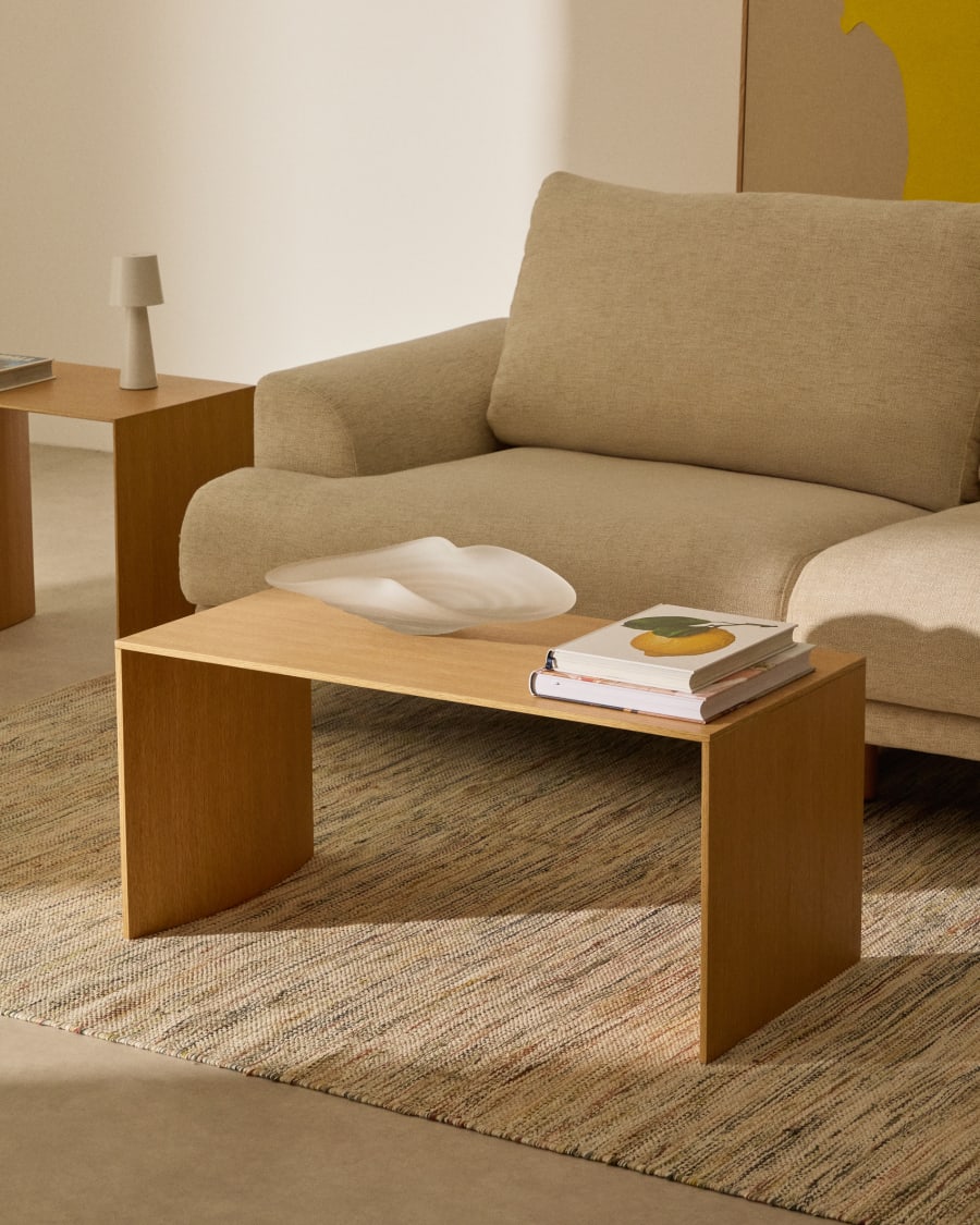 Litto oak veneer coffee table, 90 x 45 cm