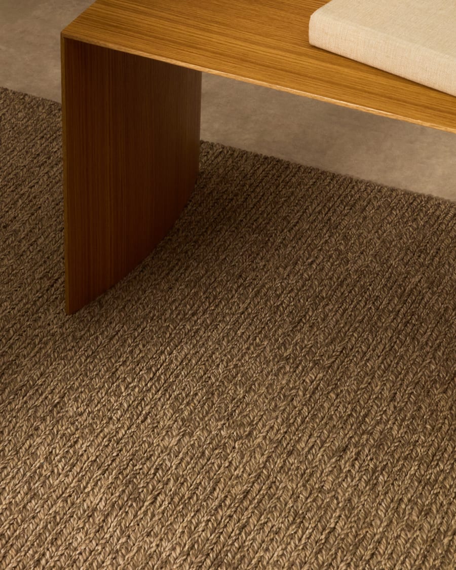 Galinda taupe rug made of synthetic fibres, 160 x 230 cm