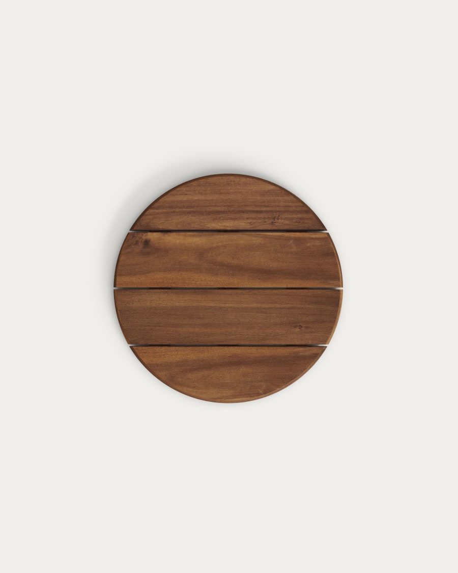 Suara round table top made of acacia wood in a walnut finish, Ø55 cm FSC 100%