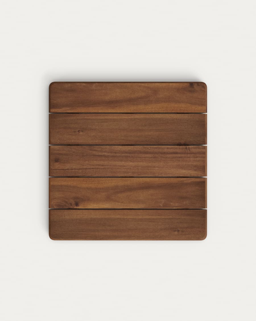 Saura square table top made of acacia wood in a walnut finish, 70 x 70 cm FSC 100%
