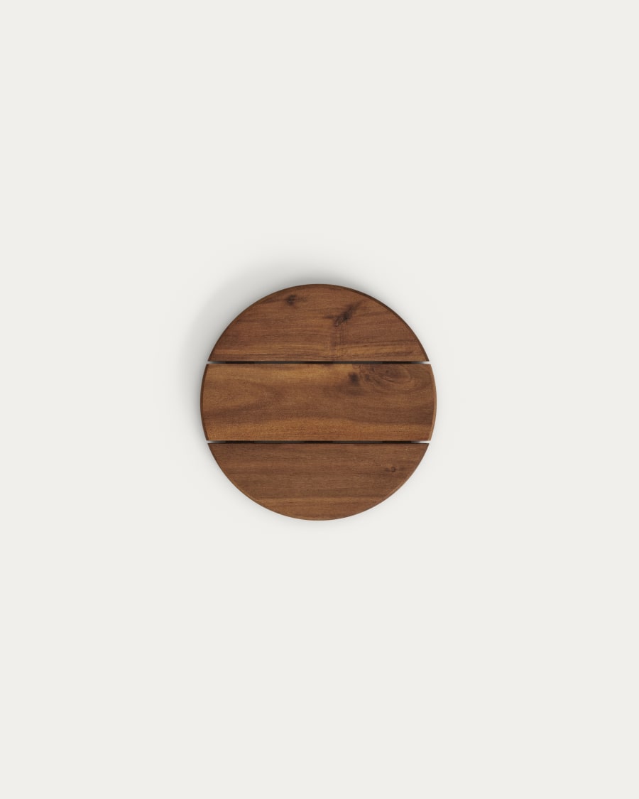 Saura round table top made of acacia wood in a walnut finish, Ø43 cm FSC 100%