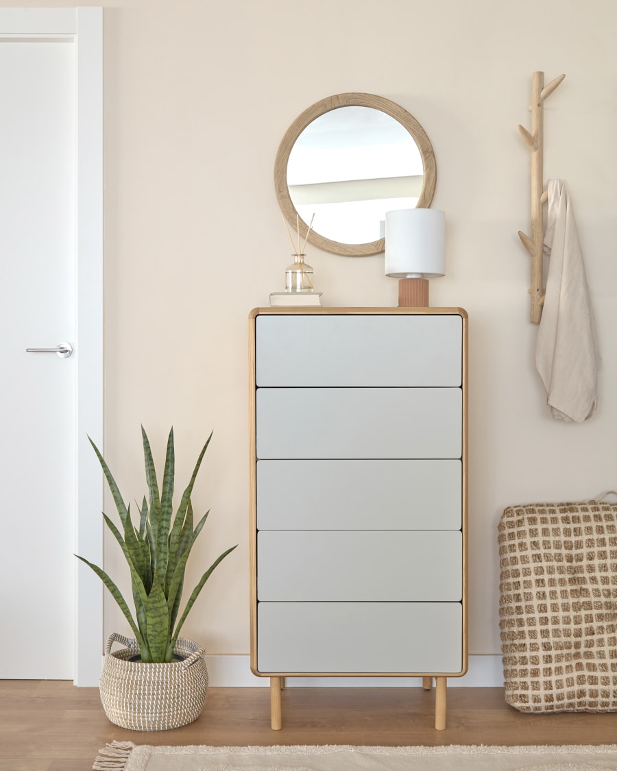 Eshe table lamp in ceramic with terracotta and white finish1