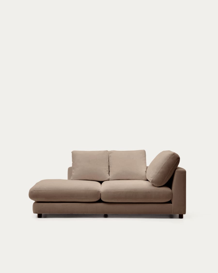 Gala Module Left Chaise Lounge Light Brown