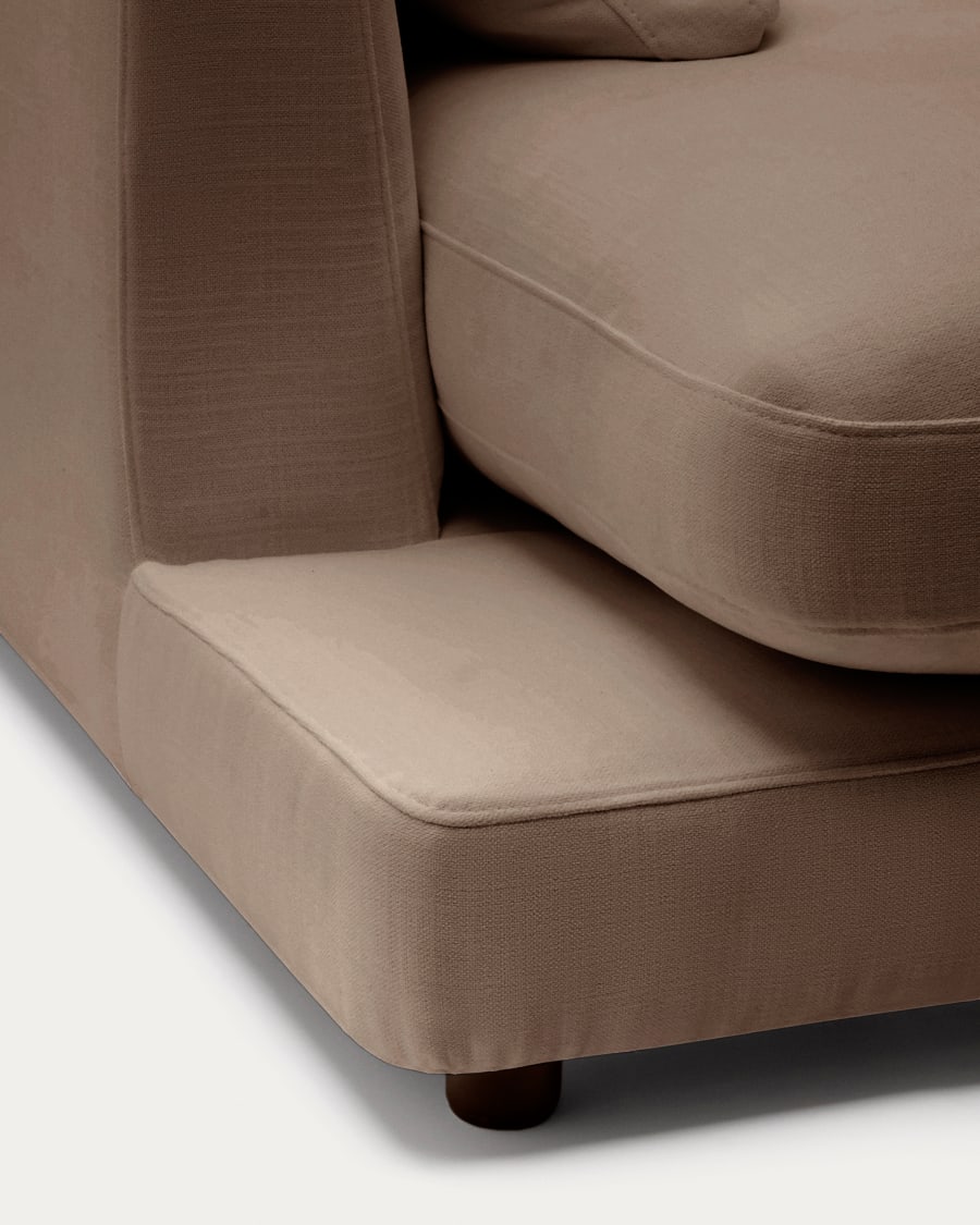 Gala Module Left Chaise Lounge Light Brown