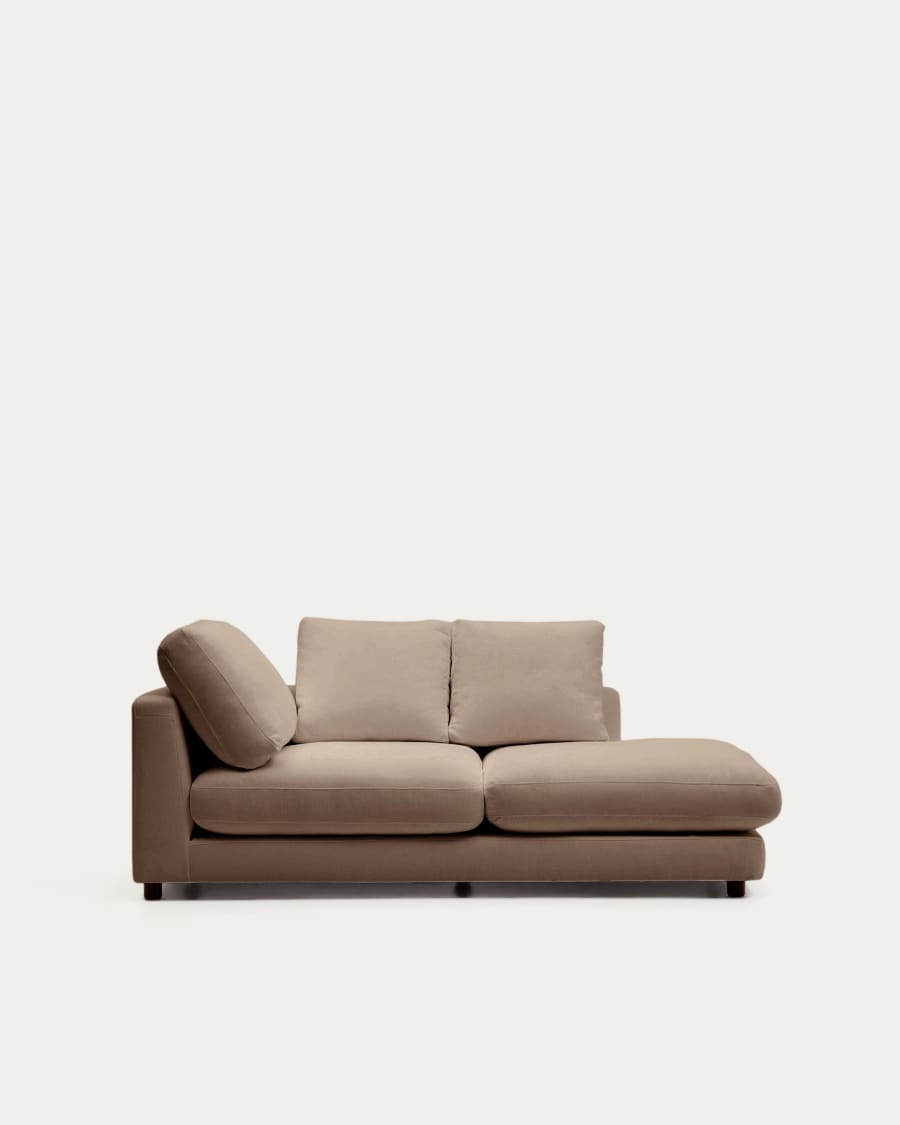 Gala Module Right Chaise Lounge Light Brown