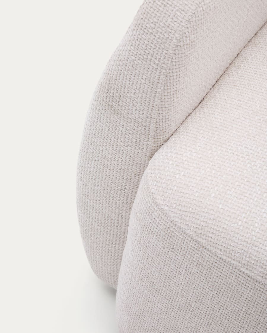Laira 3-seater sofa bed in ecru chenille 218cm FSC Mix Credit