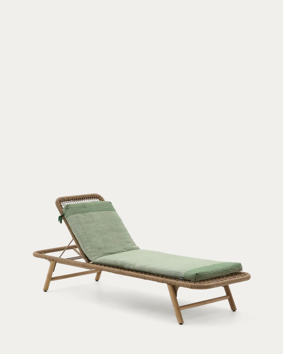 Lounger cushion Delnar 100% PET green 155 x 50 cm