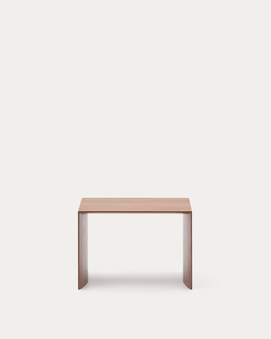 Litto walnut veneer side table, 55 x 40 cm