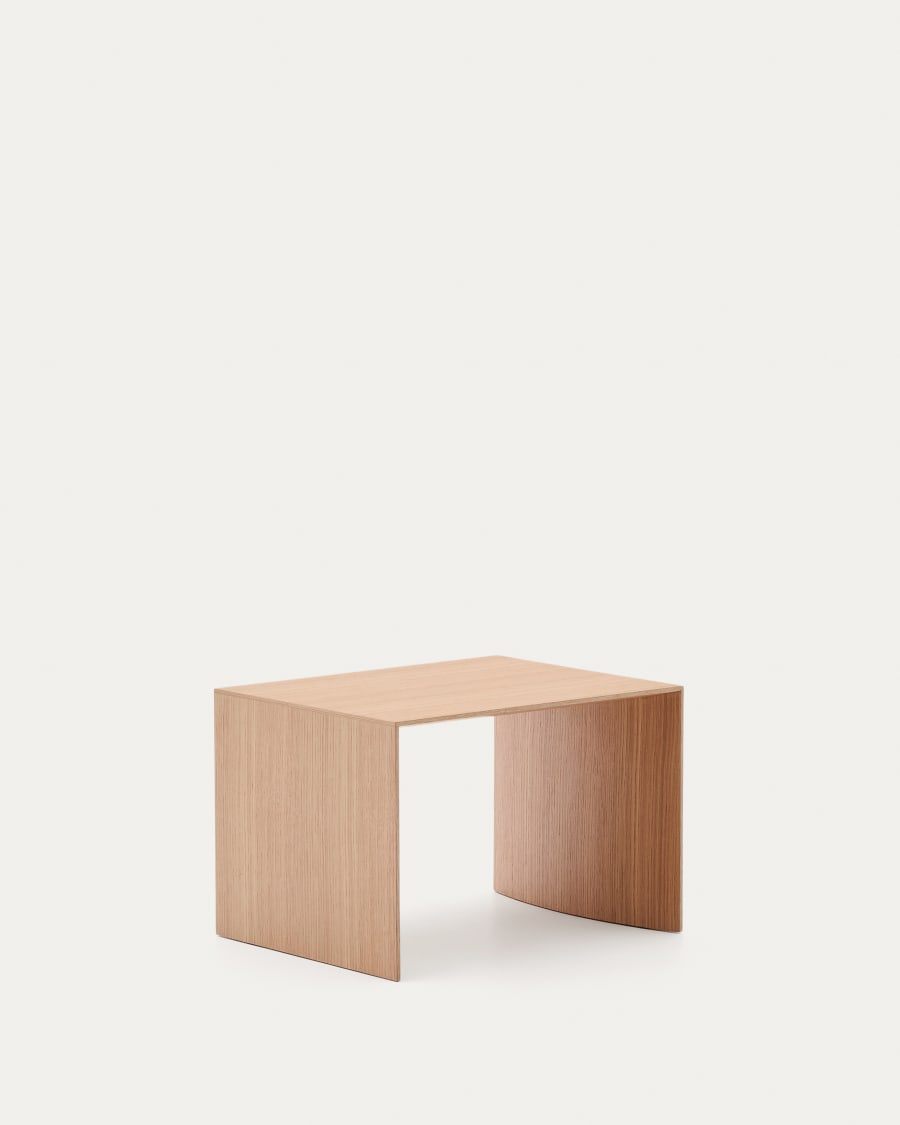Litto oak veneer side table, 55 x 40 cm