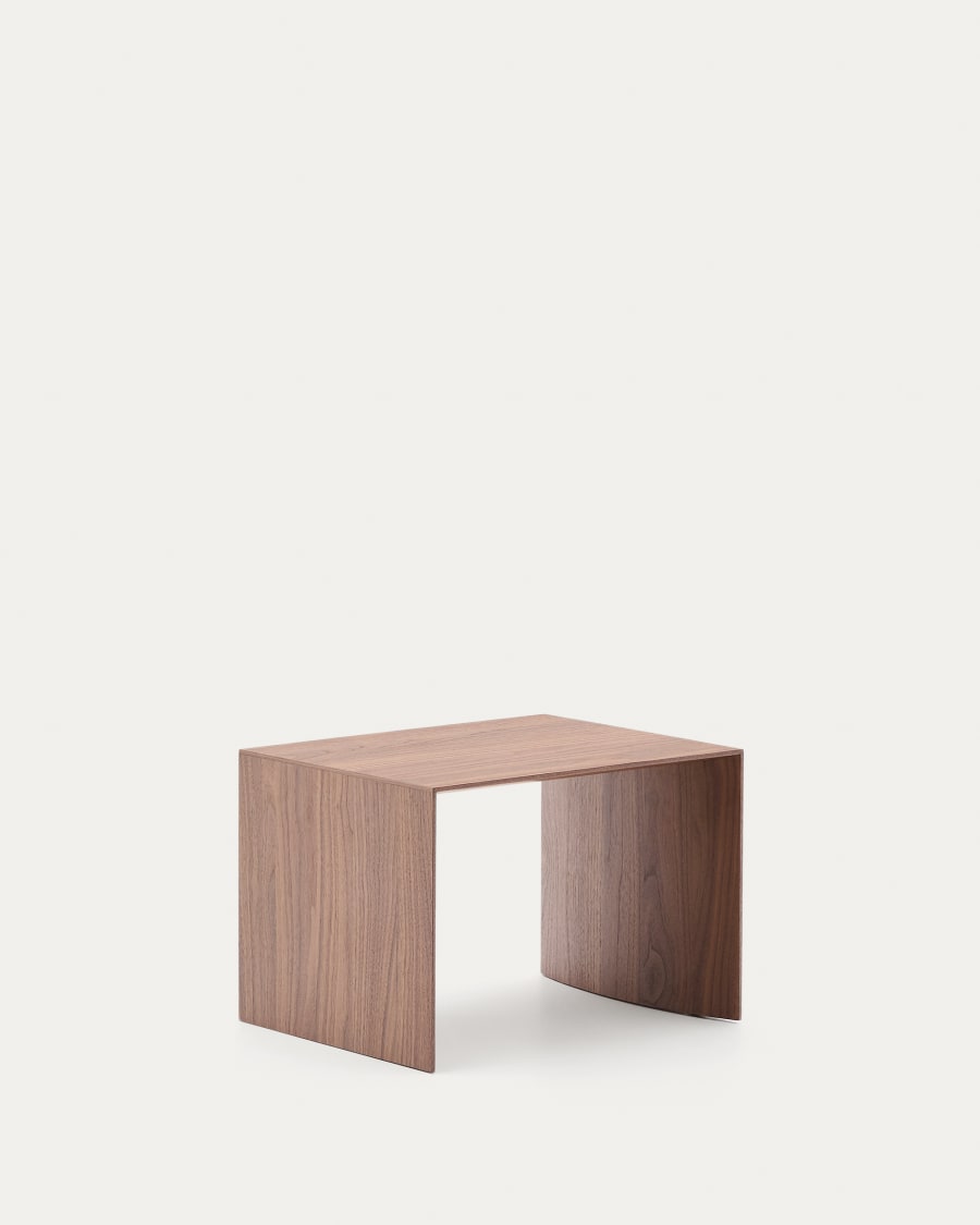 Litto walnut veneer side table, 55 x 40 cm