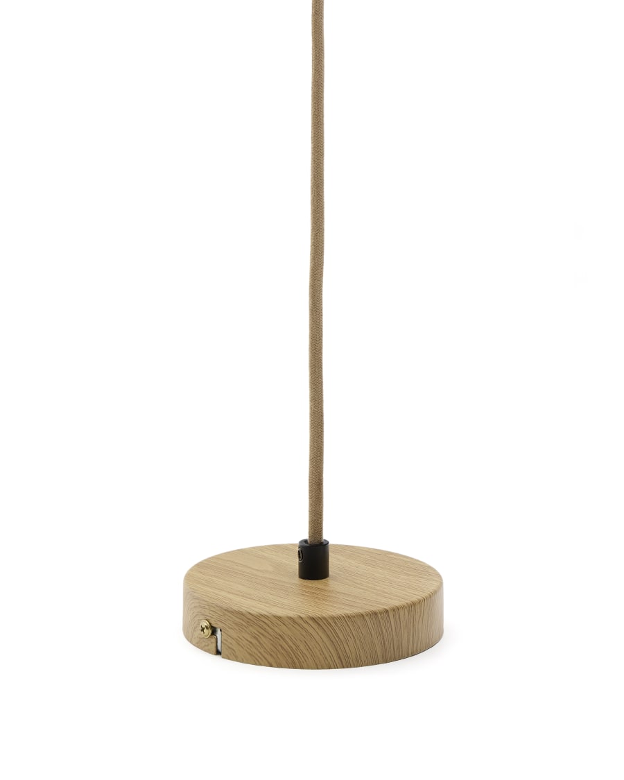 Lampenhalterung Kaede aus Metall mit Holzdekor 150 cm