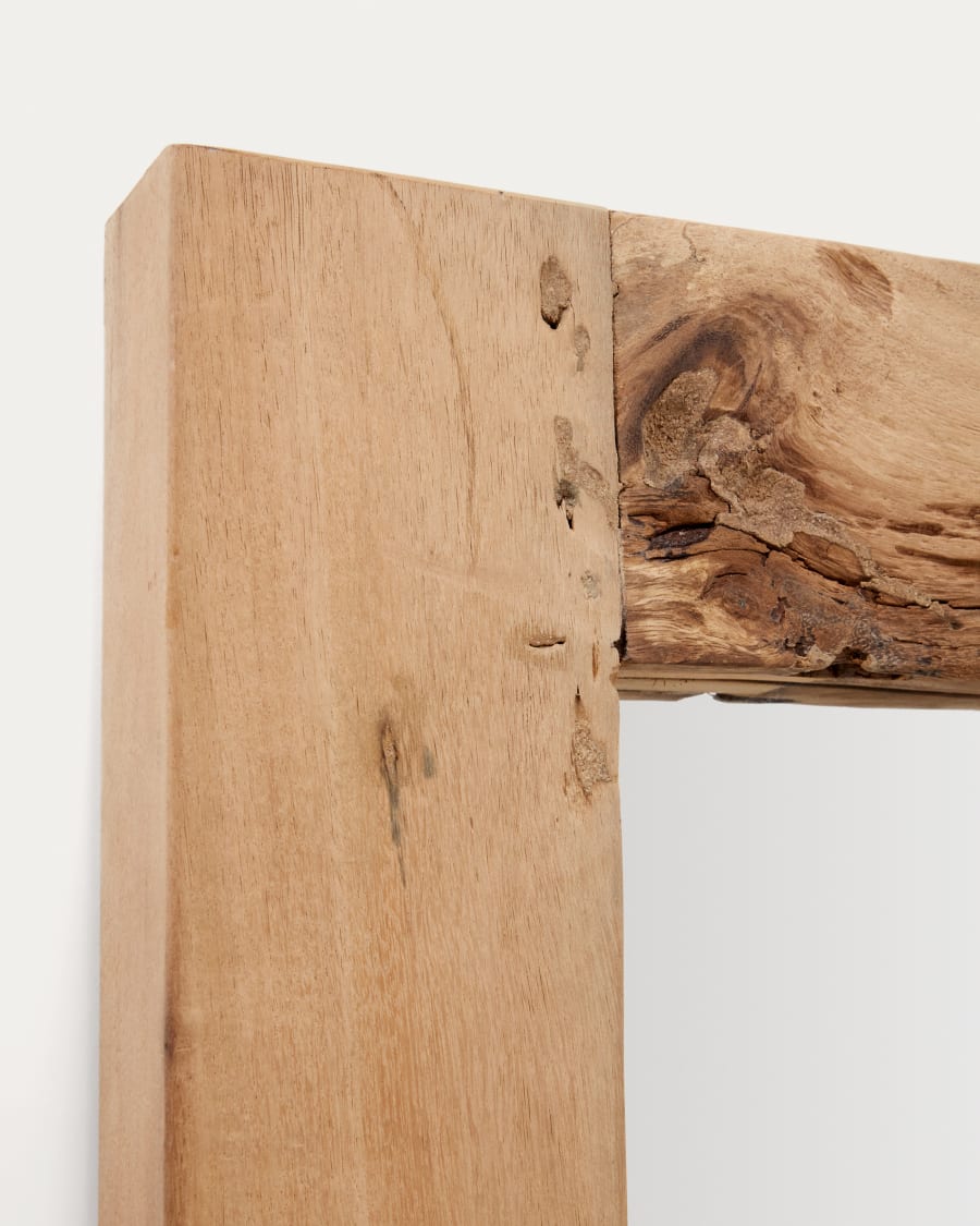 Maden wooden mirror with a natural finish 50 x 120 cm