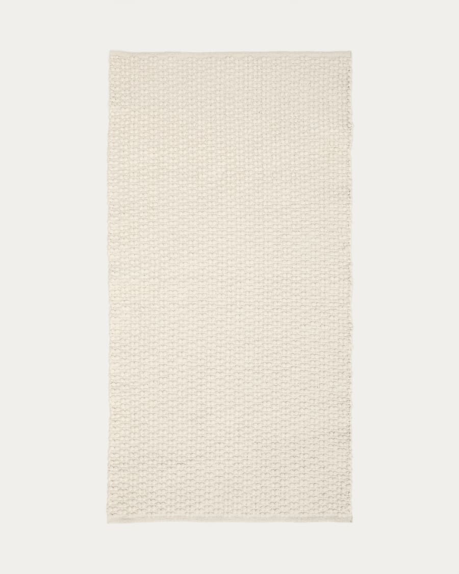 Teppichläufer Mascarell Baumwolle und Polyester weiß 70 x 140 cm