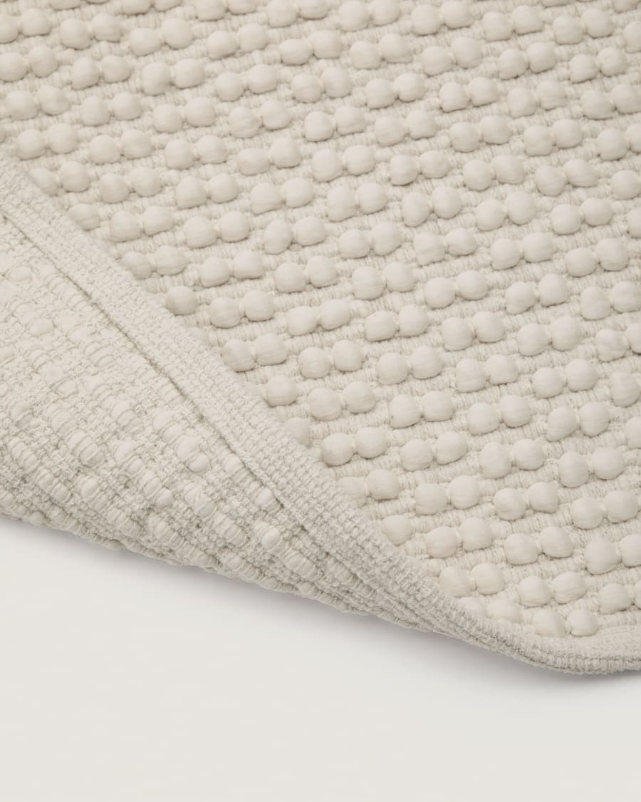 Teppichläufer Mascarell Baumwolle und Polyester weiß 70 x 140 cm