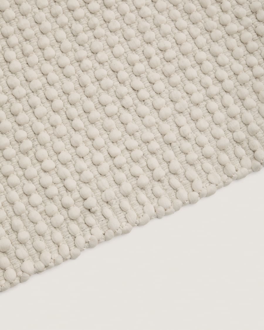 Teppichläufer Mascarell Baumwolle und Polyester weiß 70 x 140 cm