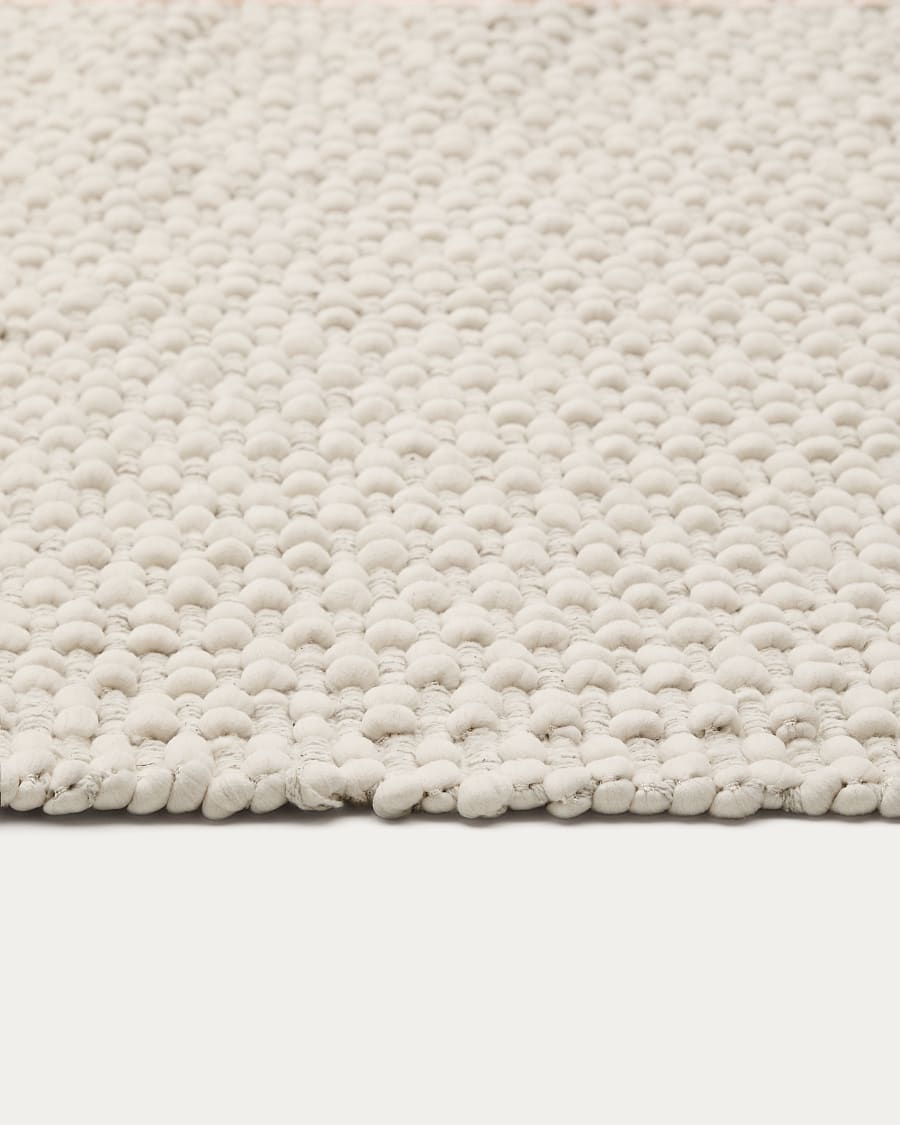 Teppichläufer Mascarell Baumwolle und Polyester weiß 70 x 140 cm