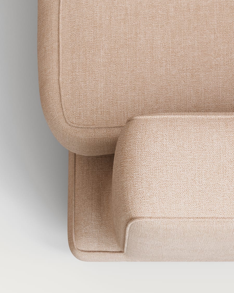 Gala 4-seater sofa with left chaise longue beige 300cm