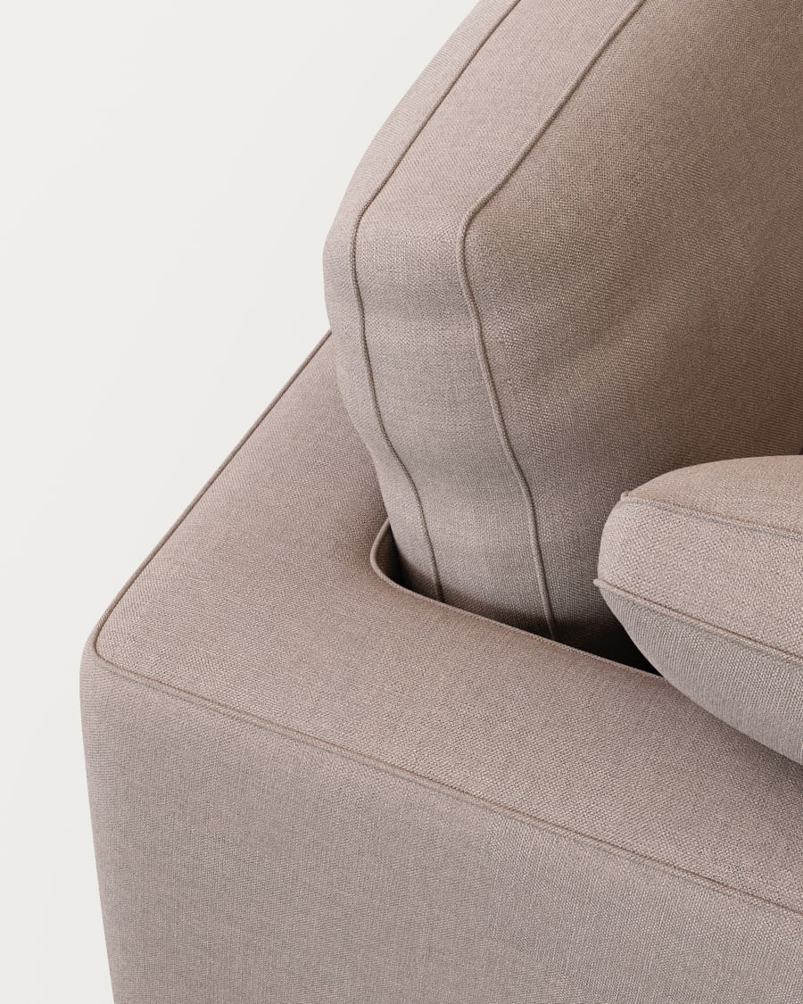 Gala 4-seater sofa with right chaise longue taupe, 300 cm