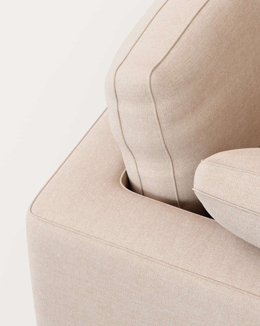 Gala 4-seater sofa with right chaise longue beige, 300cm